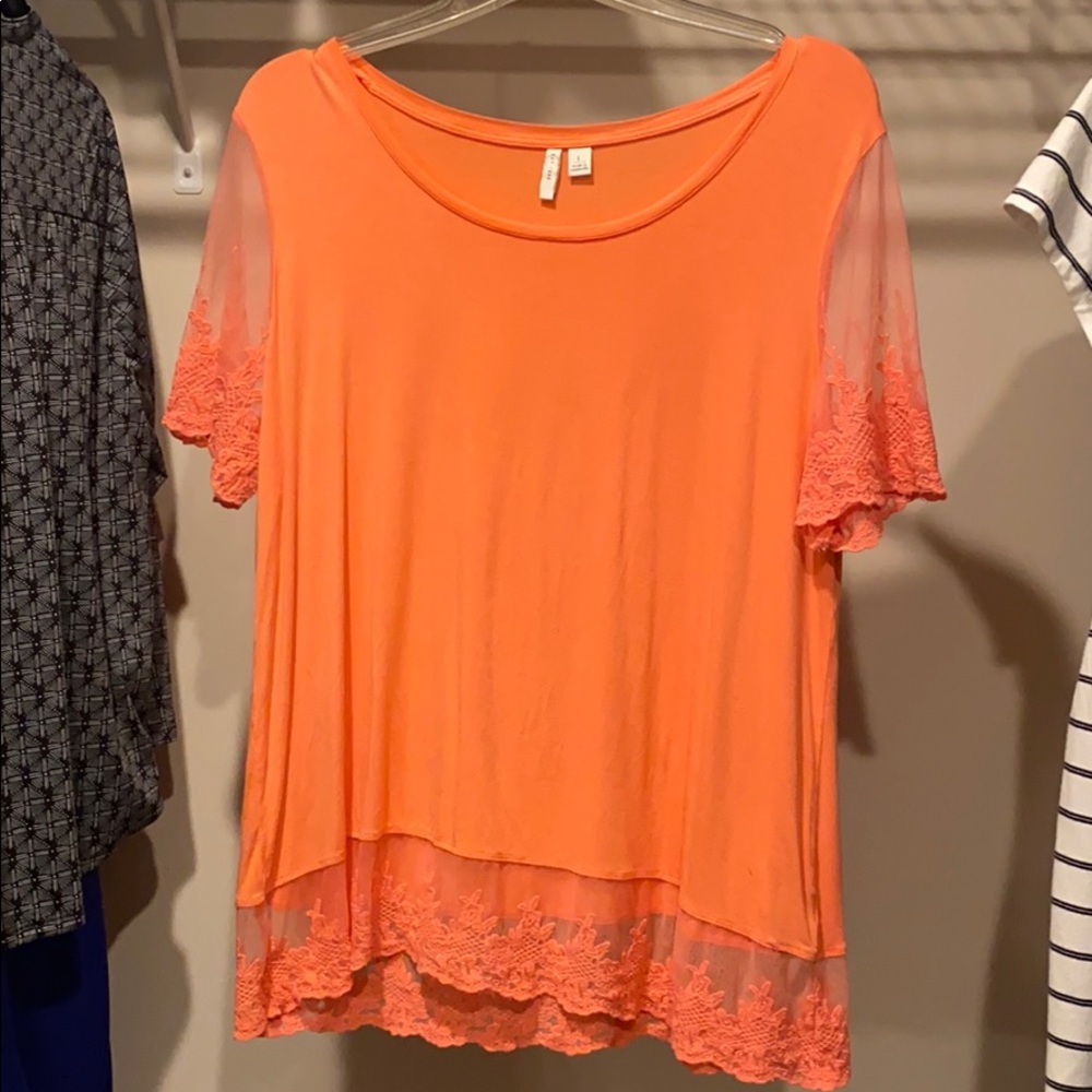 Lacey Coral Blouse
